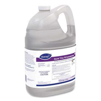 Five 16 One-Step Disinfectant Cleaner, Unscented, 1 gal Bottle, 4/Carton