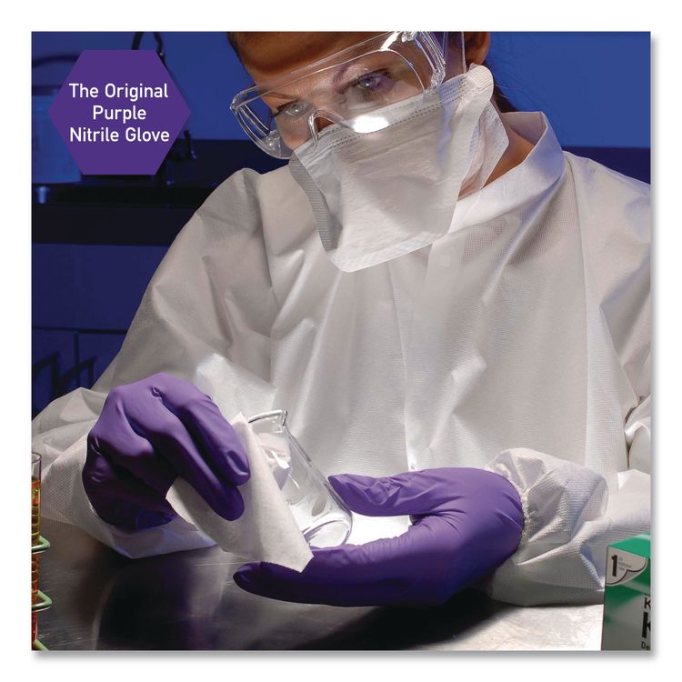PURPLE NITRILE Exam Gloves, Powder-Free, Small, 6 mil Thick, 9.5" Long, Purple, 100/Box, 10 Boxes/Carton