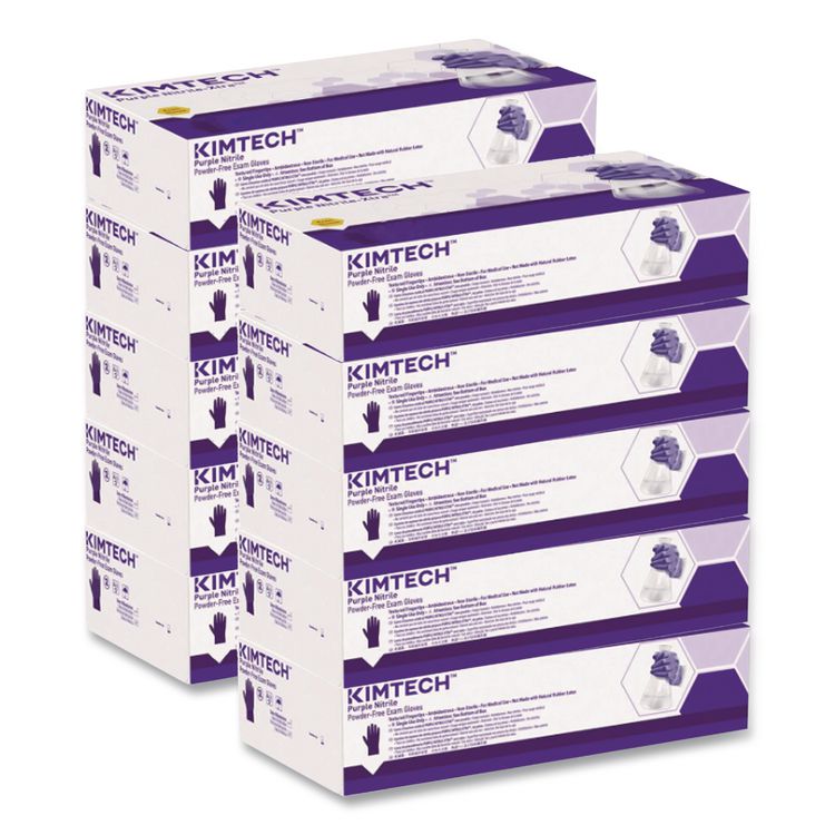 PURPLE NITRILE Exam Gloves, Powder-Free, Small, 6 mil Thick, 9.5" Long, Purple, 100/Box