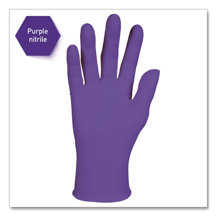 PURPLE NITRILE Exam Gloves, Powder-Free, X-Large, 6 mil Thick, 9.5" Long, Purple, 90/Box, 10 Boxes/Carton