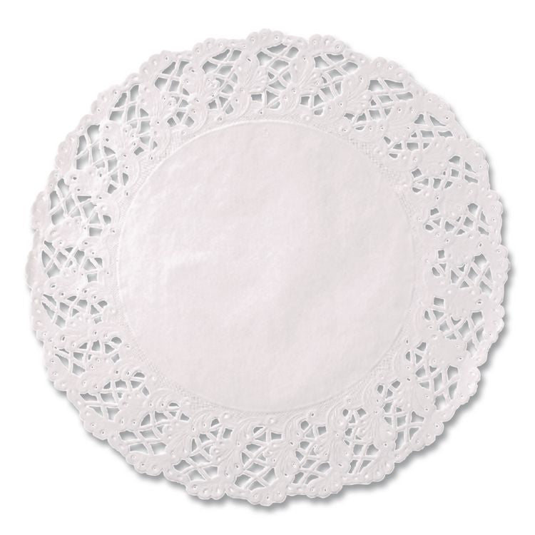 Kenmore Lace Doilies, Round, 14.5", White, 1,000/Carton