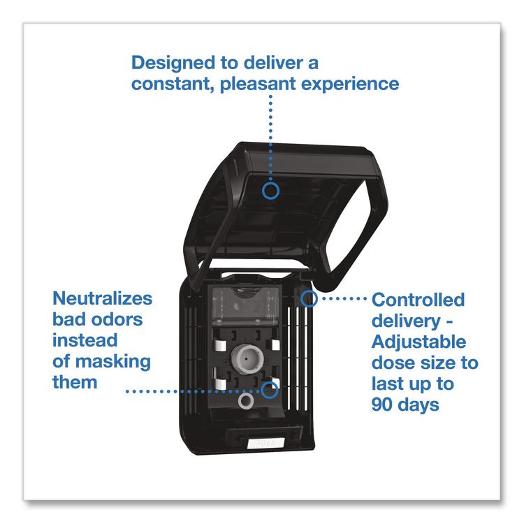 Constant Air Freshener Dispenser, 3.93 x 4.72 x 5.98, Black, 6/Carton