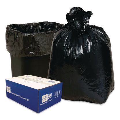 Linear Low-Density Can Liners, 30 gal, 0.71 mil, 30" x 36", Black, 25 Bags/Roll, 10 Rolls/Carton