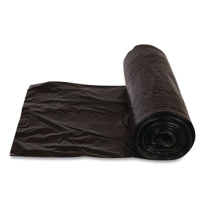 Low-Density Commercial Can Liners, 30 gal, 0.58 mil, 30" x 36", Black, Interleaved Roll, 25 Bags/Roll, 10 Rolls/Carton