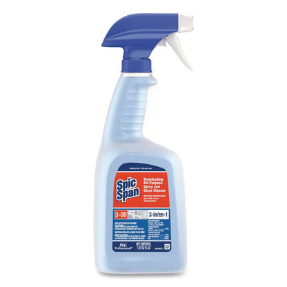 Disinfecting All-Purpose Spray and Glass Cleaner, Fresh Scent, 32 oz Bottles, 8 Bottles and 2 Trigger Sprayers/Carton