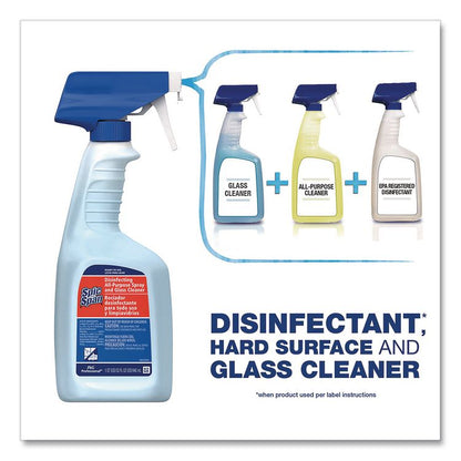 Disinfecting All-Purpose Spray and Glass Cleaner, Fresh Scent, 32 oz Bottles, 8 Bottles and 2 Trigger Sprayers/Carton
