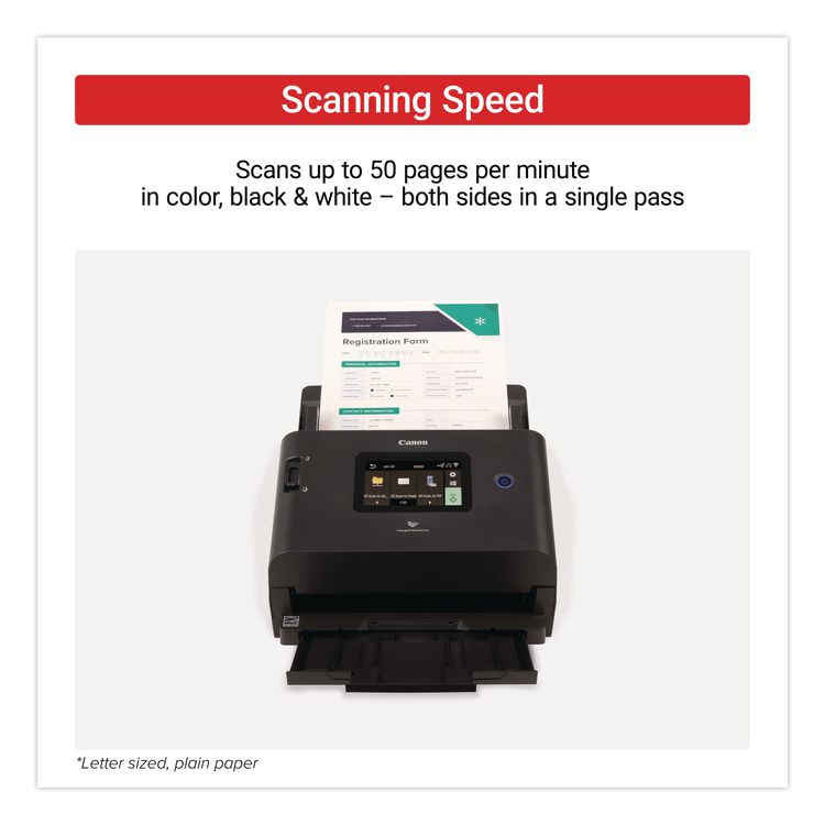 imageFORMULA DR-S350NW, 600 dpi Optical Resolution, 60-Sheet Auto Document Feeder