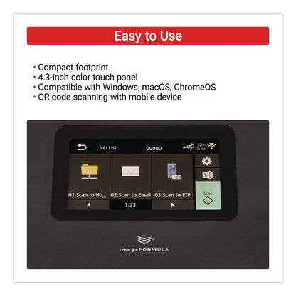 imageFORMULA DR-S350NW, 600 dpi Optical Resolution, 60-Sheet Auto Document Feeder