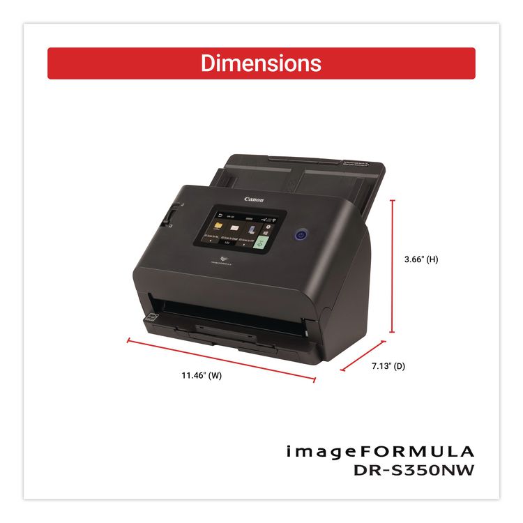 imageFORMULA DR-S350NW, 600 dpi Optical Resolution, 60-Sheet Auto Document Feeder
