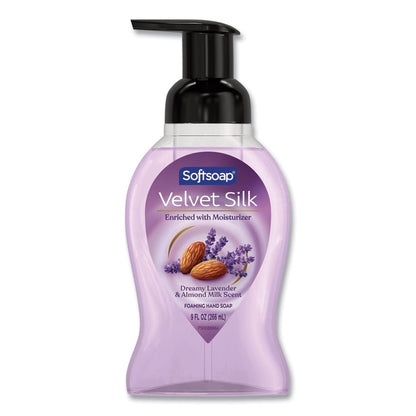 Velvet Silk Foaming Liquid Hand Soap, Lavender and Almond Milk, 9 oz, 6/Carton