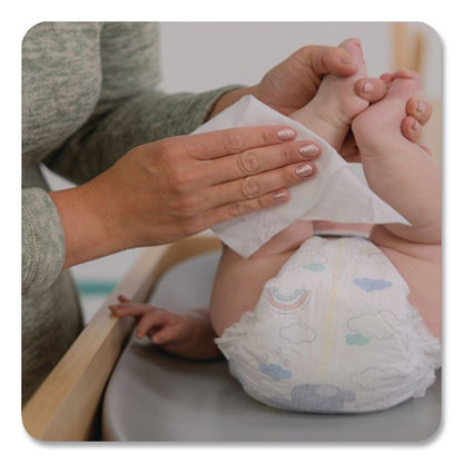 Sensitive Baby Wipes, 1-Ply, 6.8 x 7, Unscented, White, 56/Pack