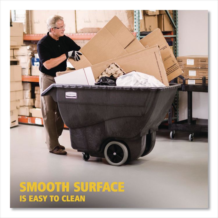 0.75 cu yd Structural Foam Tilt Truck, 600 lb Capacity, Black