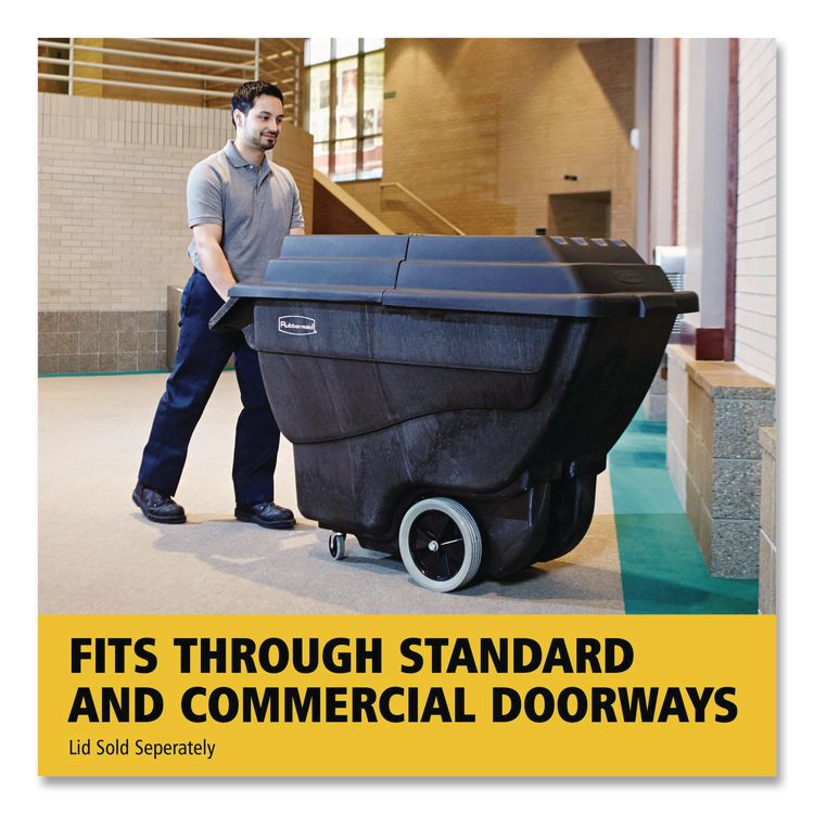 0.75 cu yd Structural Foam Tilt Truck, 600 lb Capacity, Black
