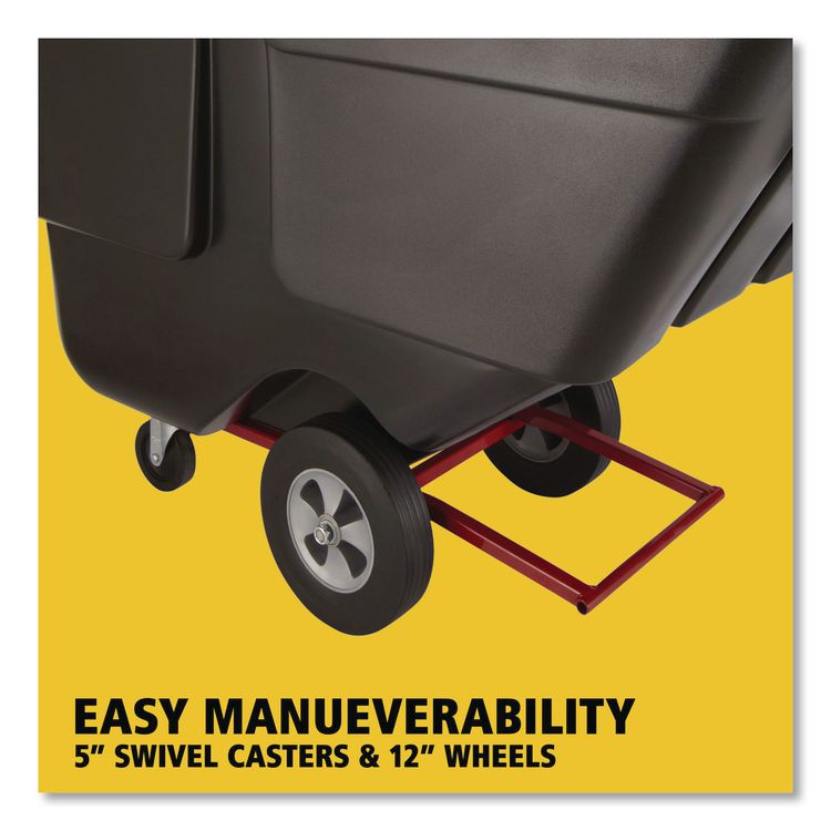 0.5 cu yd BRUTE Rotomolded Tilt Truck, 450 lb Capacity, Black