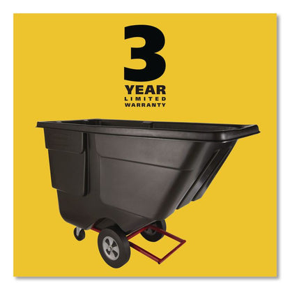 0.5 cu yd BRUTE Rotomolded Tilt Truck, 450 lb Capacity, Black