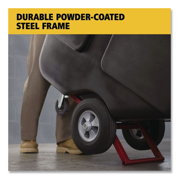 0.5 cu yd BRUTE Rotomolded Tilt Truck, 450 lb Capacity, Black