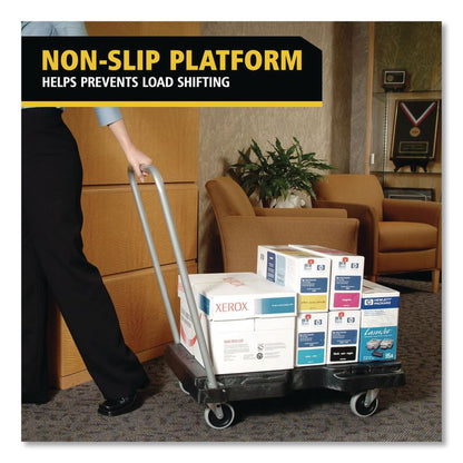Utility-Duty Home/Office Cart, 250 lb Capacity, 20.5 x 32.5, Platform, Black