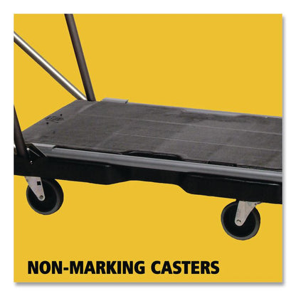Utility-Duty Home/Office Cart, 250 lb Capacity, 20.5 x 32.5, Platform, Black
