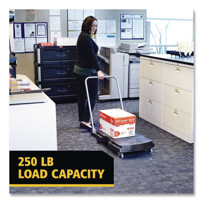 Utility-Duty Home/Office Cart, 250 lb Capacity, 20.5 x 32.5, Platform, Black