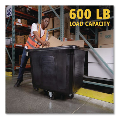 Cube Truck, 149 gal, 600 lb Capacity, Plastic, Black