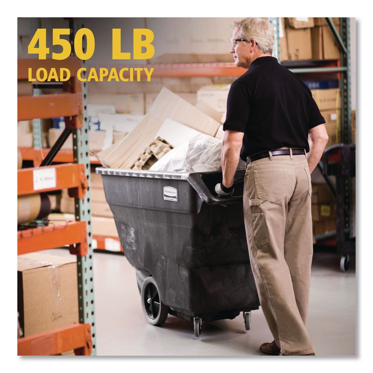 0.5 cu yd Structural Foam Tilt Truck, Utility Duty, 450 lb Capacity, Black