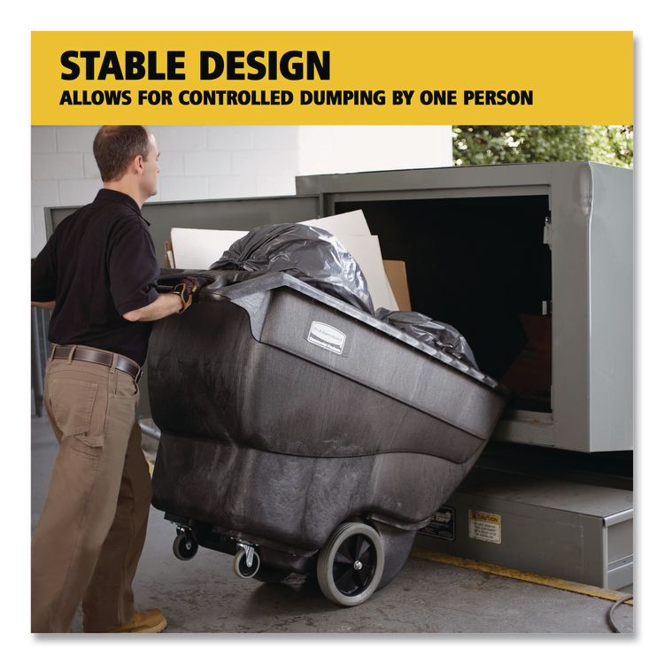 0.5 cu yd Structural Foam Tilt Truck, Utility Duty, 450 lb Capacity, Black