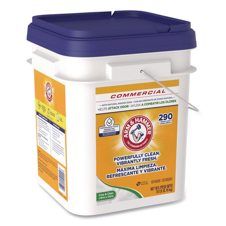 Free and Clear Powder Laundry Detergent, 18 lb Pail