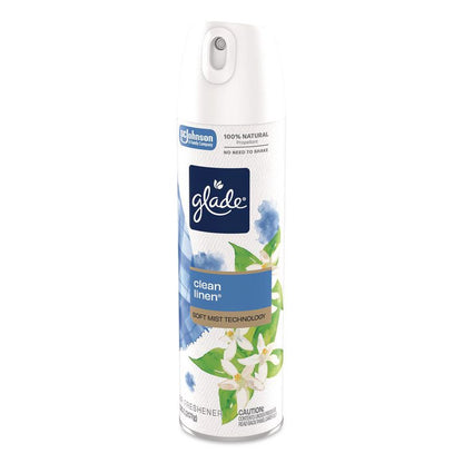 Air Freshener, Clean Linen, 7.3 oz Aerosol Spray, 6/Carton