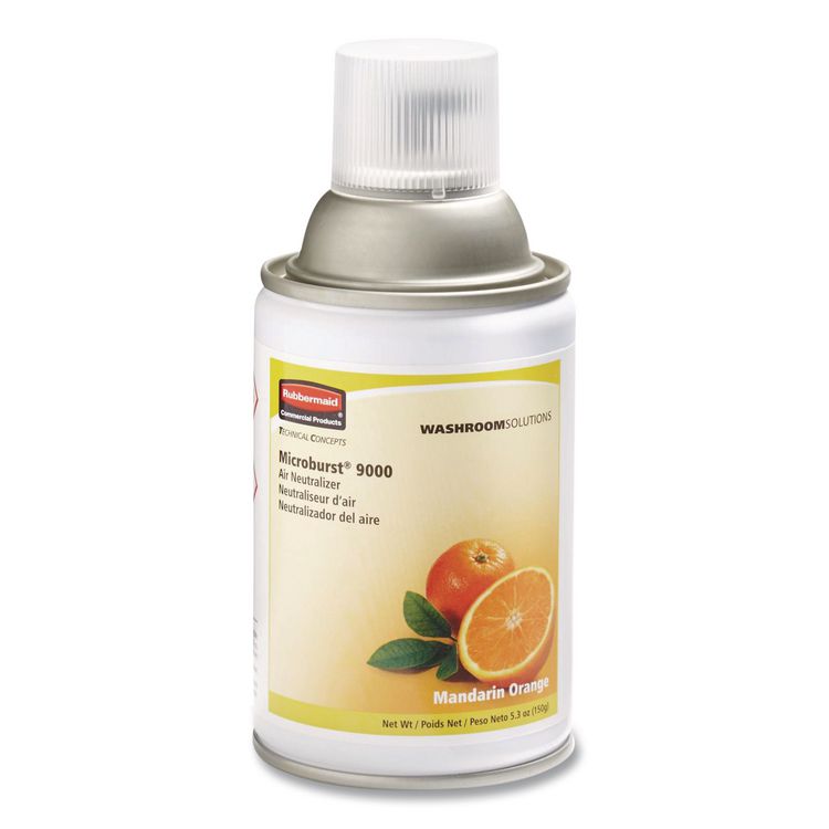 TC Microburst 9000 Air Freshener Refill, Mandarin Orange, 5.3 oz Aerosol Spray, 4/Carton