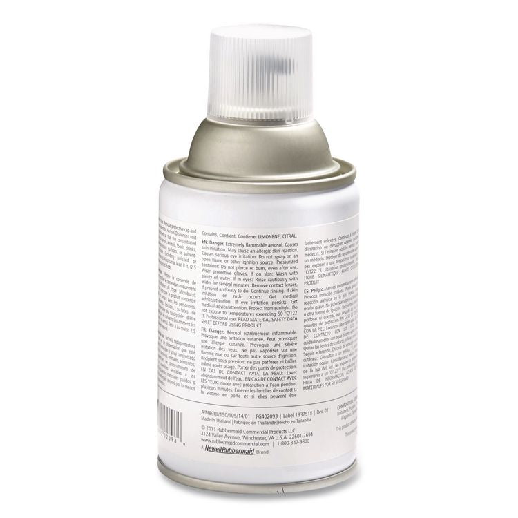 TC Microburst 9000 Air Freshener Refill, Mandarin Orange, 5.3 oz Aerosol Spray, 4/Carton