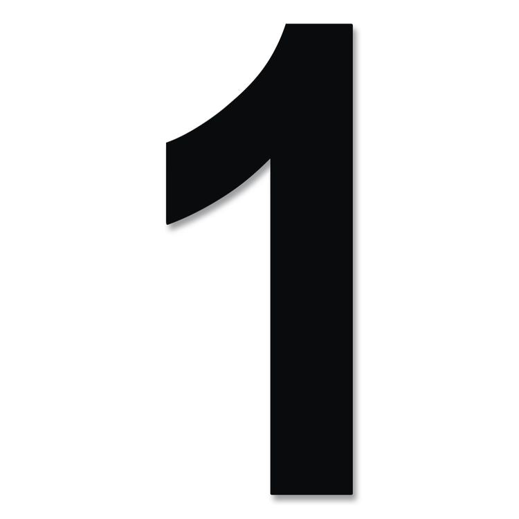 Press-On Vinyl Self-Adhesive Numbers, 1" Tall, Black Characters, 44/Pack