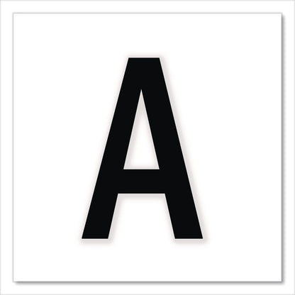 Press-On Vinyl Self-Adhesive Uppercase Letters, 4" Tall, Black Characters, 58/Pack