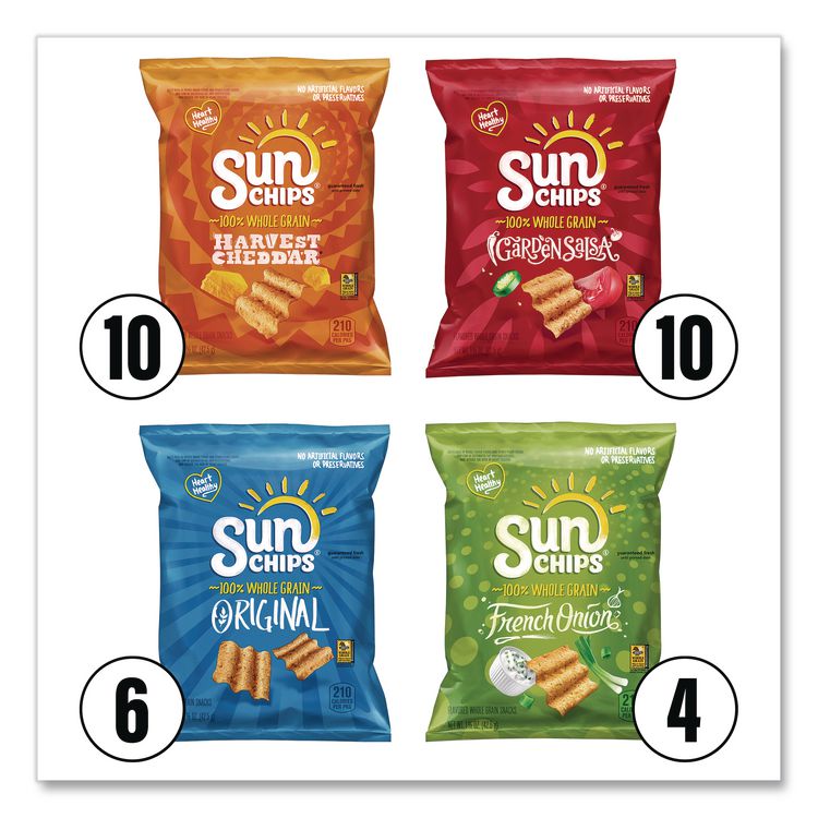 Sunchips and Jack Link's Beef Jerky Variety Pack, (30) 1.5 oz Bags, (9) 0.9 oz Snack Packs, Assorted Flavors/Bundle