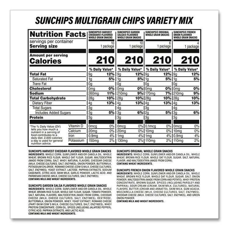 Sunchips and Jack Link's Beef Jerky Variety Pack, (30) 1.5 oz Bags, (9) 0.9 oz Snack Packs, Assorted Flavors/Bundle