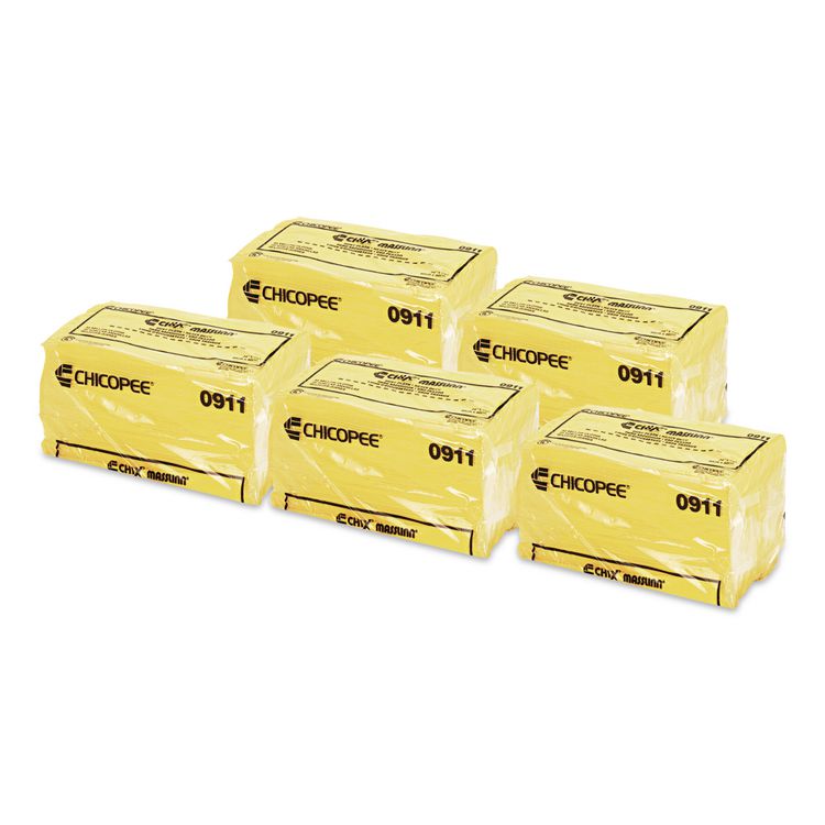 Masslinn Dust Cloths, 1-Ply, 24 x 24, Unscented, Yellow, 30/Bag, 5 Bags/Carton
