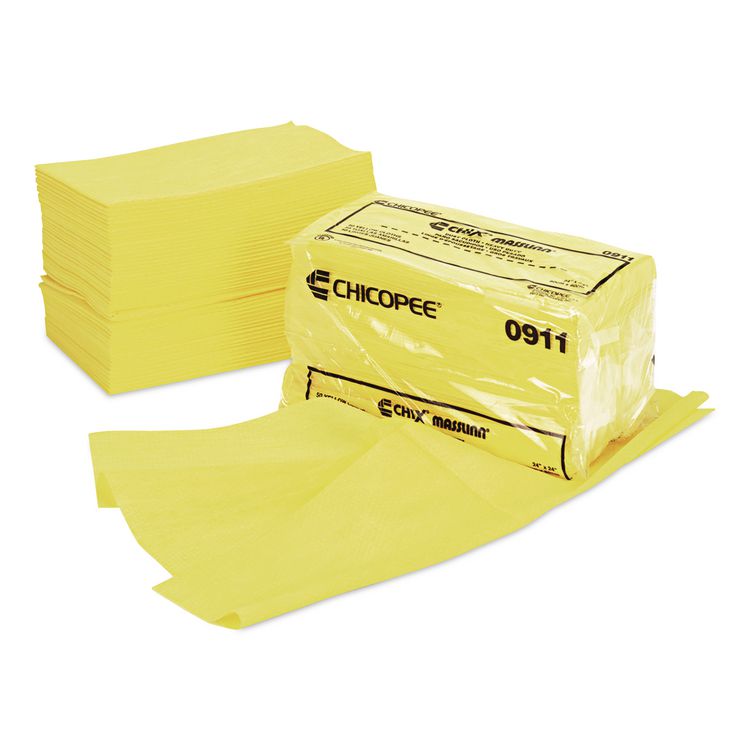 Masslinn Dust Cloths, 24 x 24, Yellow, 50/Bag, 2 Bags/Carton
