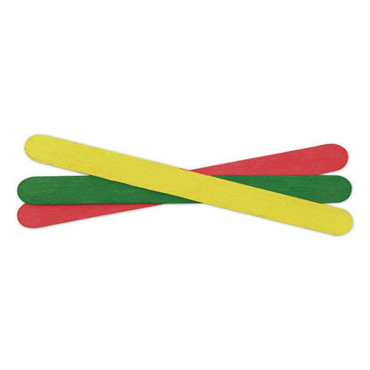 Colored Wood Craft Sticks, 4.5 x 0.38, 1,000/Box