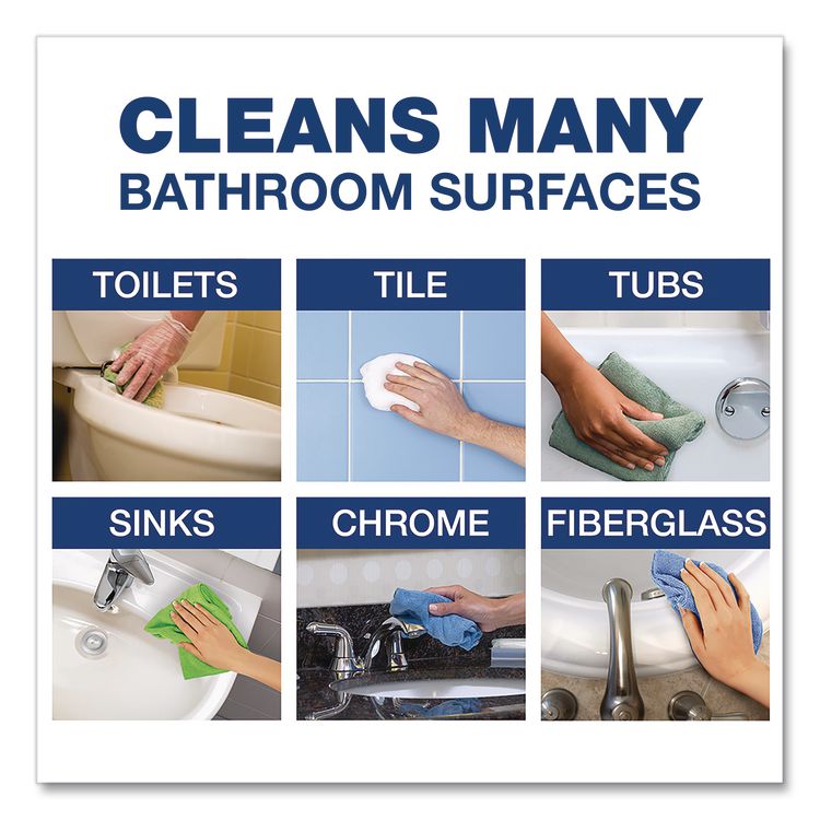 Cleaner with Bleach, 32 oz Bottles, 8 Bottles and 2 Trigger Sprayers/Carton