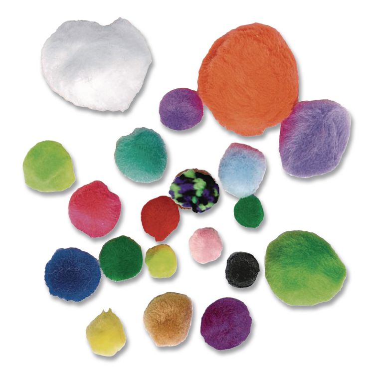Pound of Poms Giant Bonus Pack, Assorted Colors, 1,000/Pack
