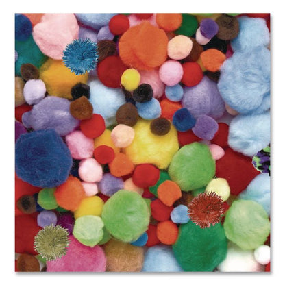 Pound of Poms Giant Bonus Pack, Assorted Colors, 1,000/Pack