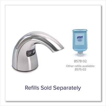 CX10 Counter Mount Soap Dispenser with Metal Spout Fixture, 2,000 mL, 2.28 x 5.82 x 4.04, Chrome