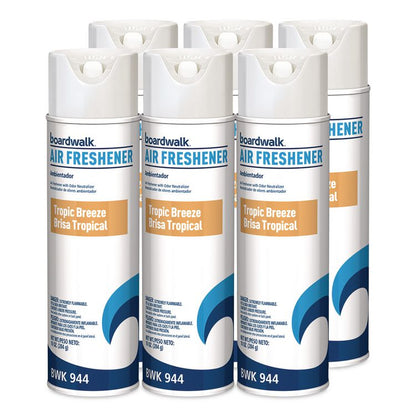 Aerosol Air Freshener, Tropic Breeze, 10 oz Aerosol Can, 6/Carton