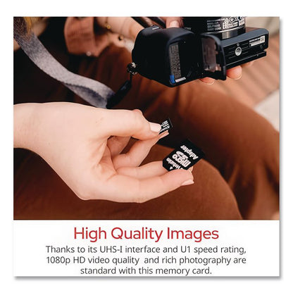 32GB Premium microSDHC Memory Card with Adapter, UHS-I V10 U1 Class 10, Up to 90MB/s Read Speed