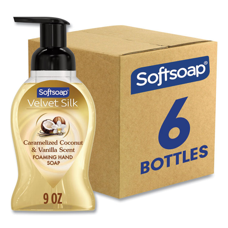Velvet Silk Foaming Liquid Hand Soap, Coconut, 9 oz, 6/Carton