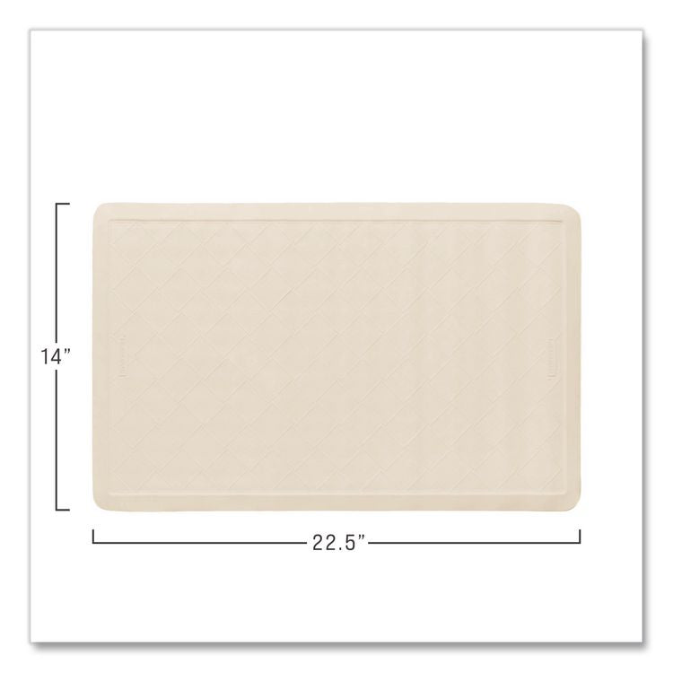 Safti-Grip Bath Mats, White Textured Surface, Suction-Cup Backing, 14" x 22.5", 12/Carton