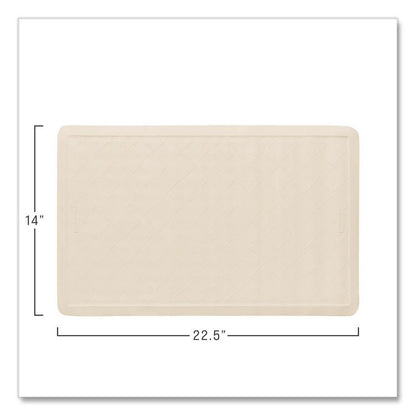 Safti-Grip Bath Mats, White Textured Surface, Suction-Cup Backing, 14" x 22.5", 12/Carton