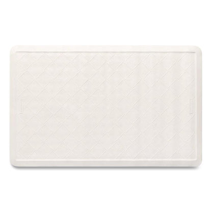 Safti-Grip Bath Mats, White Textured Surface, Suction-Cup Backing, 14" x 22.5", 12/Carton