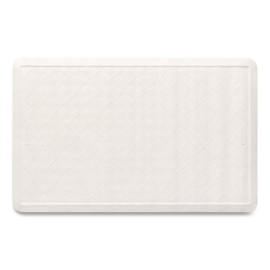 Safti-Grip Bath Mats, White Textured Surface, Suction-Cup Backing, 14" x 22.5" (Each)