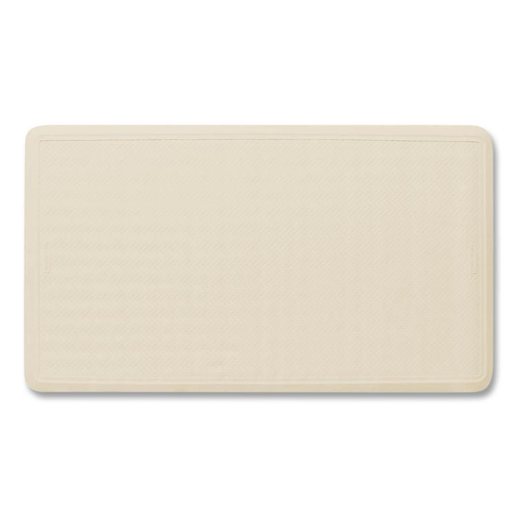 Safti-Grip Bath Mats, White Textured Surface, Suction-Cup Backing, 16" x 28"