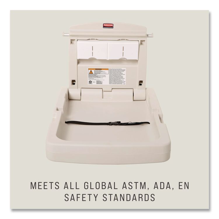 Baby Changing Station Vertical, 34.1 x 23, Light Platinum